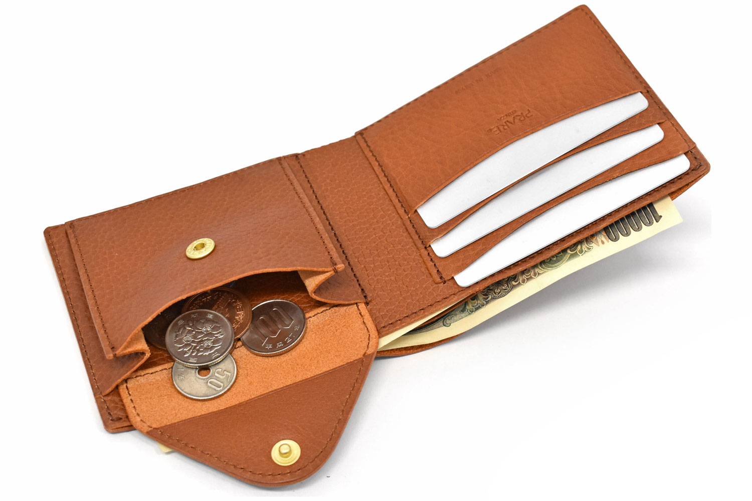 ミニマルクラシック　二つ折り財布（小銭入れあり） 「プレリーギンザ」　NP59217　イメージ画像