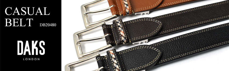 牛革　ピン式　メンズ　カジュアル ベルト　「ダックス」　DB20480　タイトル画像