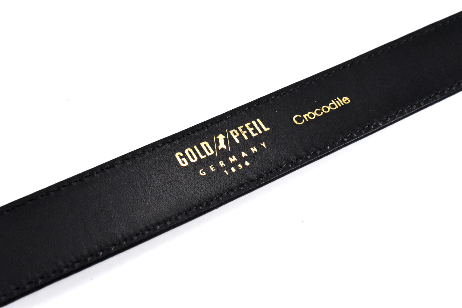 クロコダイルレザー　ビジネスベルト 30mm幅  「ゴールドファイル」 GB89450 商品特徴