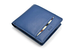 Crescent（クレセント） 二つ折り財布（小銭入れあり）  「DAKSダックス」　DP27113　ブルー　正面