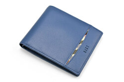 Crescent（クレセント） 二つ折り財布（小銭入れなし）  「DAKSダックス」　DP27211　ブルー　正面