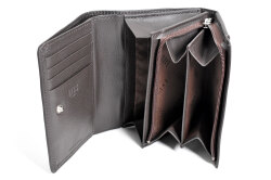 HouseCheck（ハウスチェック） 二つ折り財布（小銭入れあり） 「DAKS ダックス」 DP36215　ダークブラウン　内作り