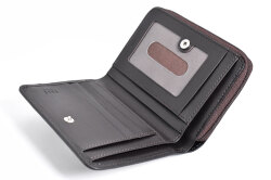 HouseCheck（ハウスチェック） ラウンドファスナー二つ折り財布 「DAKS ダックス」 DP36314　ダークブラウン　内作り