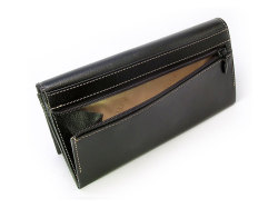オックスフォード　コンパクト長財布（小銭入れあり）　「ゴールドファイル」 GP10220　ブラック　裏面