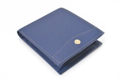 フリードリヒ　二つ折り財布（小銭入れあり）　「ゴールドファイル」 GP26125　ブルー　正面