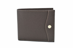 フリードリヒ　二つ折り財布（小銭入れあり）　「ゴールドファイル」 GP26125　ダークブラウン　正面