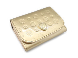 モノグラム　二つ折り財布（小銭入れあり） 「ゴールドファイル」　GP36315　ゴールド　正面
