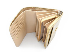 モノグラム　二つ折り財布（小銭入れあり） 「ゴールドファイル」　GP36315　ゴールド　内作り