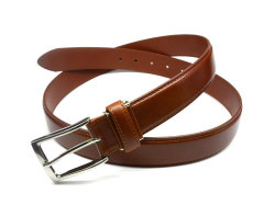 ベルト 30mm幅 ピン式 「プレリーギンザ」 NB13770　チヤ　正面