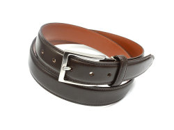 ベルト 30mm幅 ピン式 「プレリーギンザ」 NB13770　チョコ　正面