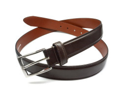 ベルト 30mm幅 ピン式 「プレリーギンザ」 NB13770　チョコ　正面