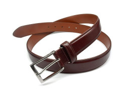 ベルト 30mm幅 ピン式 「プレリーギンザ」 NB13770　ワイン　正面