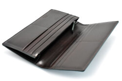 ナチュラルコードバン 長財布 「プレリーギンザ」 NP49038 グリーン　内作り