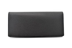 KOBE LEATHER(神戸レザー) 長財布(小銭入れあり)「プレリーギンザ」 NP55017 ブラック 正面