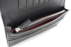 KOBE LEATHER(神戸レザー) 長財布(小銭入れあり)「プレリーギンザ」 NP55017 ブラック 内作り