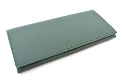 KOBE LEATHER(神戸レザー) 長財布(小銭入れあり)「プレリーギンザ」 NP55017 グリーン 正面