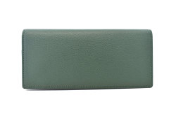 KOBE LEATHER(神戸レザー) 長財布(小銭入れあり)「プレリーギンザ」 NP55017 グリーン 正面