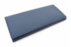 KOBE LEATHER(神戸レザー) 長財布(小銭入れあり)「プレリーギンザ」 NP55017 ネイビー 正面