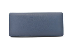 KOBE LEATHER(神戸レザー) 長財布(小銭入れあり)「プレリーギンザ」 NP55017 ネイビー 正面