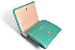 Bijou（ビジュー） 二つ折り財布（小銭入れあり） 「ル・プレリー 」 NPL1280　グリーン　内作り