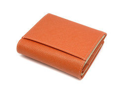 Bijou（ビジュー） 二つ折り財布（小銭入れあり） 「ル・プレリー 」 NPL1280　オレンジ　裏面
