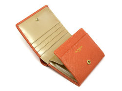 Bijou（ビジュー） 二つ折り財布（小銭入れあり） 「ル・プレリー 」 NPL1280　オレンジ　内作り