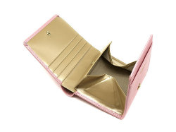 Bijou（ビジュー） 二つ折り財布（小銭入れあり） 「ル・プレリー 」 NPL1280　ピンク　内作り