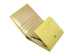 Bijou（ビジュー） 二つ折り財布（小銭入れあり） 「ル・プレリー 」 NPL1280　イエロー　内作り