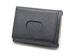 Bijou（ビジュー） コンパクト三つ折り財布（小銭入れあり）　「ル・プレリー 」　NPL1385　クロ　裏面