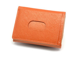Bijou（ビジュー） コンパクト三つ折り財布（小銭入れあり）　「ル・プレリー 」　NPL1385　オレンジ　裏面