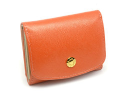 Bijou（ビジュー） コンパクト三つ折り財布（小銭入れあり）　「ル・プレリー 」　NPL1385　オレンジ　正面