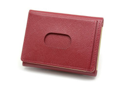 Bijou（ビジュー） コンパクト三つ折り財布（小銭入れあり）　「ル・プレリー 」　NPL1385　アカ　裏面