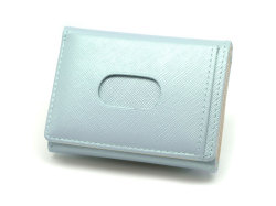 Bijou（ビジュー） コンパクト三つ折り財布（小銭入れあり）　「ル・プレリー 」　NPL1385　サックス　裏面