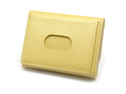Bijou（ビジュー） コンパクト三つ折り財布（小銭入れあり）　「ル・プレリー 」　NPL1385　イエロー　裏面