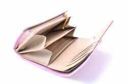 COCCO（コッコ） 二つ折り財布（小銭入れあり） 「ル・プレリーギンザ 」 NPL9313　ピンク　内作り