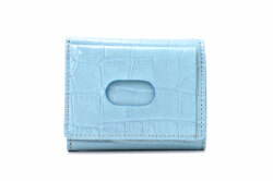 COCCO（コッコ） 三つ折り財布（小銭入れあり） 「ル・プレリーギンザ 」 NPL9490　ブルー　裏面