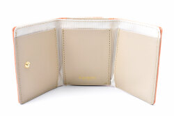 COCCO（コッコ） 三つ折り財布（小銭入れあり） 「ル・プレリーギンザ 」 NPL9490　オレンジ　内作り