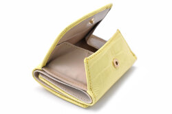 COCCO（コッコ） 三つ折り財布（小銭入れあり） 「ル・プレリーギンザ 」 NPL9490　イエロー　内作り