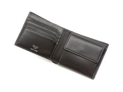 GINZAエレファント　二つ折り財布（小銭入れあり）　「プレリーギンザ」　NPM1235　グレー　内作り