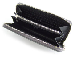 GINZAエレファント　ラウンドファスナー長財布　「プレリーギンザ」　NPM1550　グレー　内作り