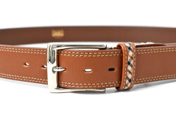 牛革　ピン式　メンズ　カジュアル ベルト　「ダックス」　DB20480　ブラウン　正面