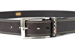 牛革　ピン式　メンズ　カジュアル ベルト　「ダックス」　DB20480　ダークブラウン　正面