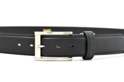 仔牛革　ビジネスベルト 「ダックス」 db33910　ブラック　正面