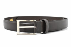 仔牛革　ビジネスベルト 「ダックス」 db33910　ダークブラウン　正面