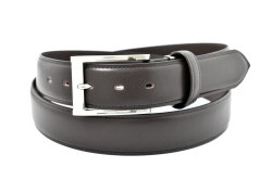 仔牛革　ビジネスベルト 「ダックス」 db33910　ダークブラウン　正面