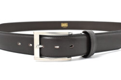 仔牛革　ビジネスベルト 「ダックス」 db33910　ダークブラウン　正面