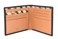 Luster（ラスター） 二つ折り財布（小銭入れなし）  「DAKSダックス」　DP35215　ブラック　内作り