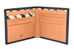 Luster（ラスター） 二つ折り財布（小銭入れなし）  「DAKSダックス」　DP35215　ネイビー　内作り