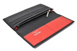 Superior（スペリオール）170th Anniversary 長財布（小銭入れあり） 「ゴールドファイル」 GP24118　ブラック／レッド　内作り