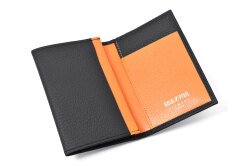 Superior（スペリオール）170th Anniversary 名刺入れ 「ゴールドファイル」 GP24485　ブラック／オレンジ　内作り